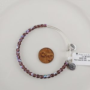 Alex and Ani Silver Rock Candy Amethyst Bracelet